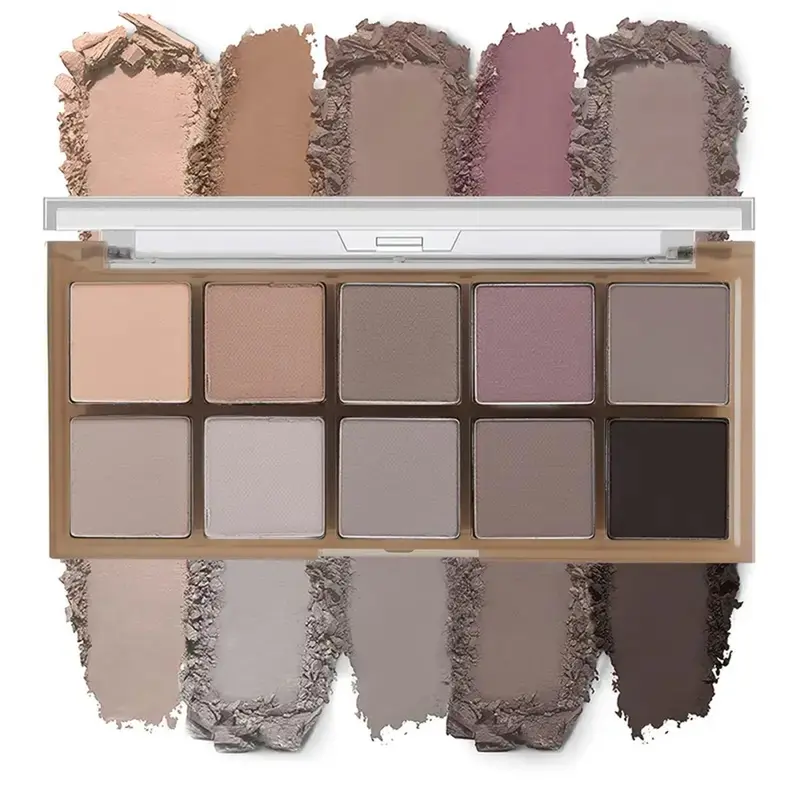 10 Colors Black Smokey Matte Eyeshadow Palette, Highly Pigmented Palette, Long-lasting Shimmering Eye Shadow Makeup Products, Perfect Eye Makeup, Velvety Pigmented Blendable Eyeshadow Powder, Makeup Products, Christmas Gift, Smoky Eyeshadow Palette