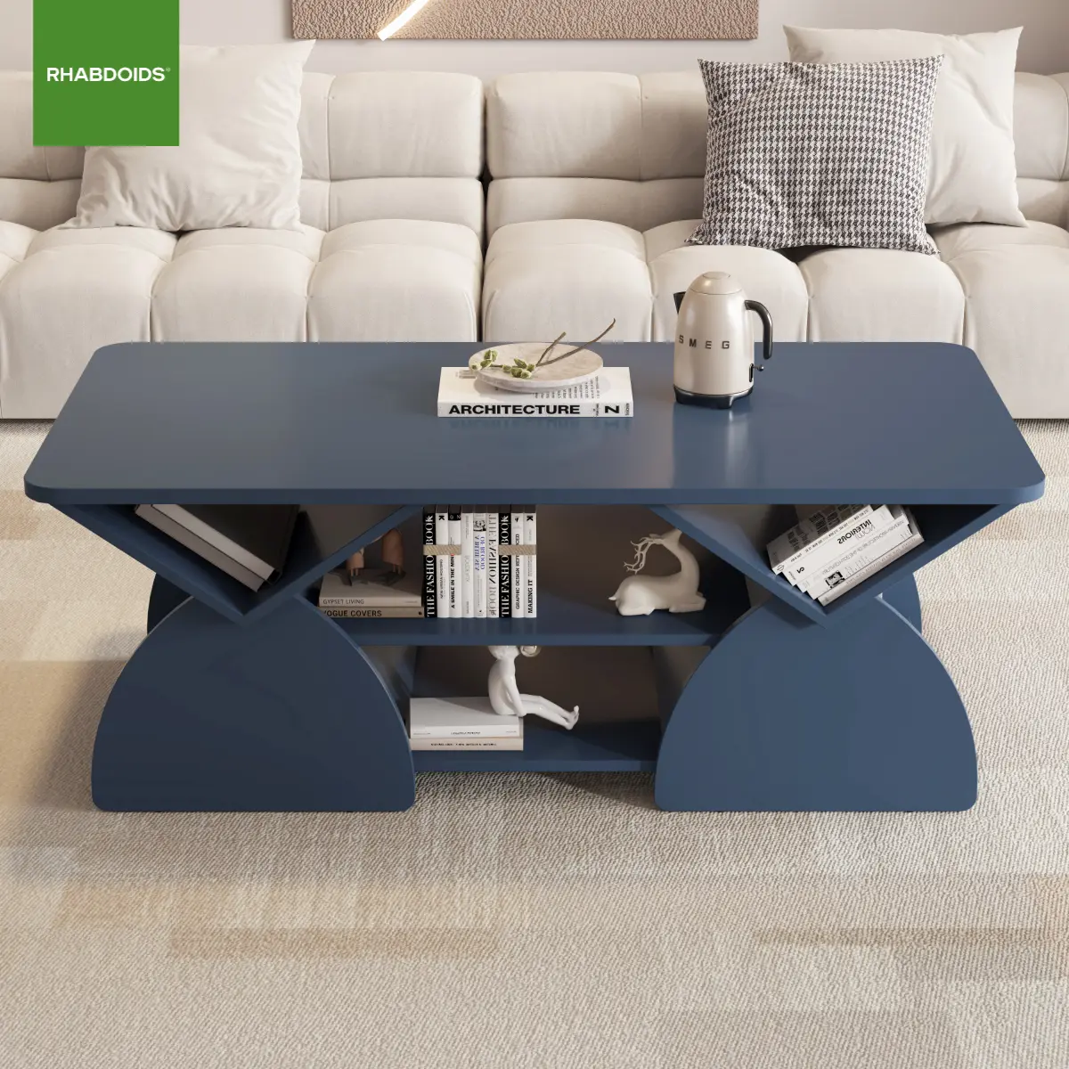 Blue + Particle Board + Casual + Classic + Minimal