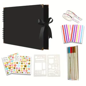 DIY Scrapbook Album Hardcover 11.6x8.3 Inch, DIY Accessories Kit Included, Perfect for Memories & Crafts, Ideal Gift Idea