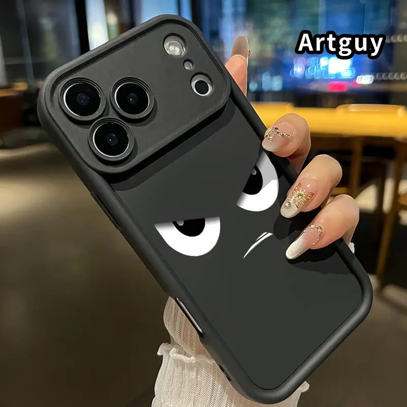 Case for iPhone 17 Pro 16 E Max 15 Plus 14 13 12 11 XS XR Air mini Angry Gaze Drop Protection Shockproof Soft Silicone smartphone Cover
