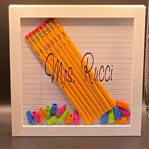 Personalized Teacher shadowbox frame