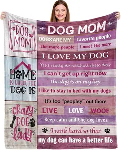 Dog Mom Gifts, Dog Lovers Gifts for Women, Dog Themed Gifts Throw Blanket, Best Dog Owners Gifts, Birthday Christmas Gifts for Women Dog Mom