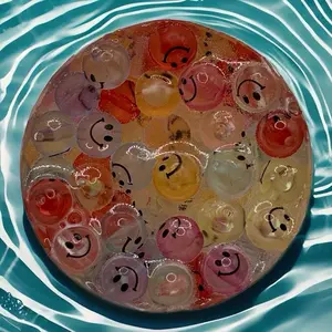 Frosted smiley face Remeltable Picky Pad 4 oz– Stress, Anxiety & ADHD Relief Fidget Toy