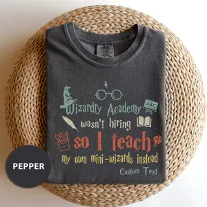 Personalized Teacher T-Shirt - Comfort Colors Shirt | Wizard Academy Magical Apparel
