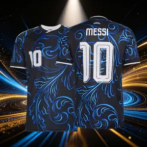 [Copy of] 10# Messi 2026 Argentina Away Short Sleeve Soccer Jersey Blue and White