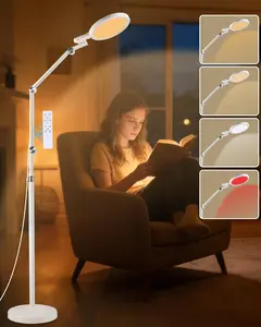 Light Therapy Floor Lamp - 11000 Lux Full Spectrum Sun Lamp, 9 Color Temperature & 670nm Red Light, Touch/Remote Control(Need Pairing), 10 Brightness Levels LED Sunlight Lamp for Home Office
