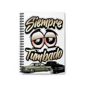 Siempre Tumbado Spiral Notebook - Customizable, Car Enthusiast Gift, Journal, Sketchbook, Unique Art Notebook