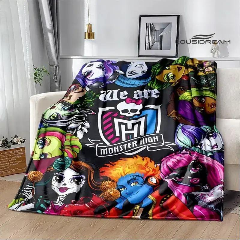 Monster High Flannel Blanket - Ultra Soft, Cozy Warm, Creepy Cute Style for Draculaura & Frankie Fans, Teen Girl Gifts, Bedroom Throw for Home Use