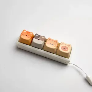 1PC 4-Key Cat Mechanical Clicker, Satisfying ASMR Sound Fidget Keychain, Cute Stress Relief Toy for Office & School Ideal Birthday Surprise.