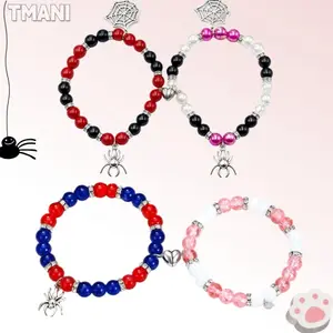 [Buy 1 Get 2] Spider Matching Friendship Bracelets for Couples Magnetic Spider & Kitty Matching Bracelets for 2 GF & BF Valentines Bracelets Jewelry Gifts for BFF Women Men Girls Kids DealsForYourDays