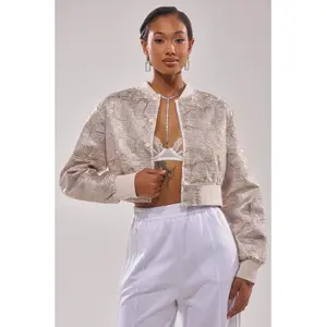 GOLDEN HOUR EMBELLISHED BROCADE BOMBER