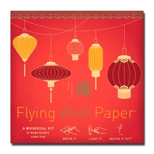 GOOD FORTUNE Flying Wish Paper - Prosperity Wishes for Lucky Souls | Whimsical Wish Release Kit with Writing Sheets, Launch Platforms & Pencil – Magical Creative Activity for  New Year & Business Success Celebrations - Fun Play Gift