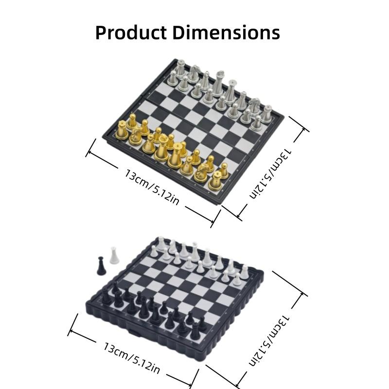 Mini Magnetic Chess Board Game, 1 Count Portable Folding International Chess, Educational Toy, Birthday Festival Party Gift, Game Accessory, Family Tabletop Strategy Board Game-MM1