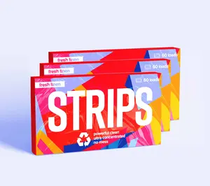 STRIPS Laundry Detergent Sheets – 180 Loads, Plastic-Free, Ultra Compact, Hypoallergenic & Travel-Friendly | 180 Loads (90 Ct) – Powerful Eco Cleaning for Sensitive Skin – No Mess, No Jugs, No Harsh Chemicals Household