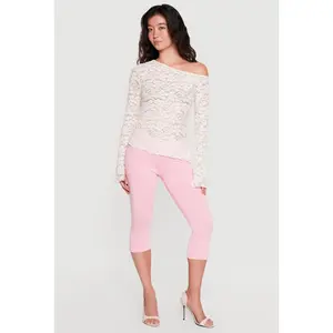 Trendy Mid Rise Capris Leggings