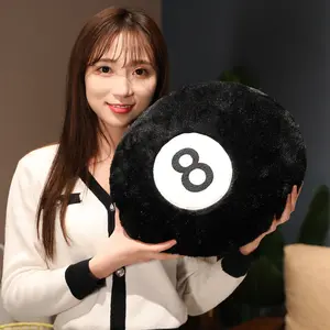 Soft Black Eight Billiards Pillow - Comfortable Soft Design for Enhanced Sleep Quality