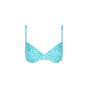 Decorative Ditzy Underwire Bikini Top - Ocean Aura