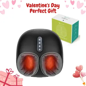 Medcursor Foot Massager with Heat - 3D Full Wrap Massage for Tired Muscles & Plantar Comfort - Portable Quiet Design with Removable Zippered Foot Sleeve - Ideal Gift for Relaxing Therapy