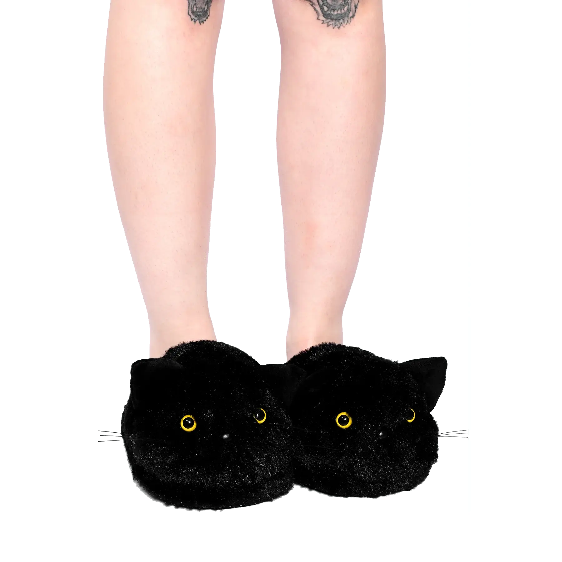 Foxblood Black Cat Slippers
