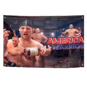 Sean Strickland 3x5Ft Flag House Tapestry for College Dorm Room Decor Banner Outdoor Parties Holiday Gifts Banner with 4 Brass Grommets