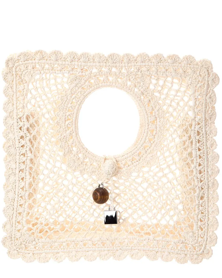 Jacquemus Spiaggia Small Raffia Square Tote