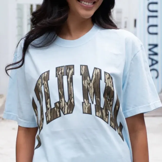 Lulu Mac Baby Blue/Camo T-tshirt