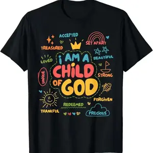 I am a Child of God Christian Retro Jesus Faith Design Gifts T-Shirt