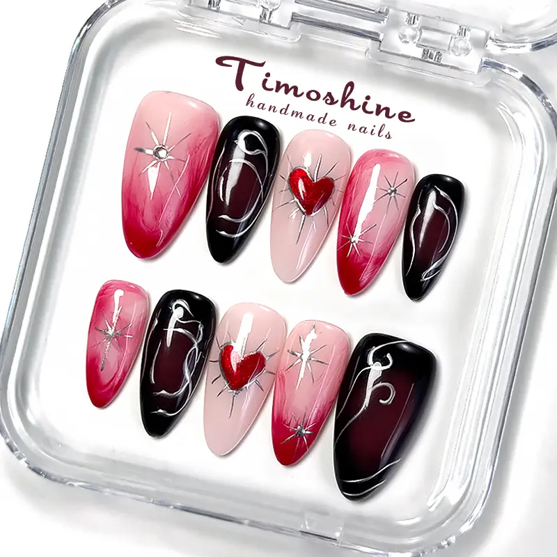 Timoshine Luxe Sagittarius Press-On Nails - Glossy Design for Quick Stylish Manicure, Reusable Eco-Friendly Nails, Handcrafted for Salon-Quality Finish