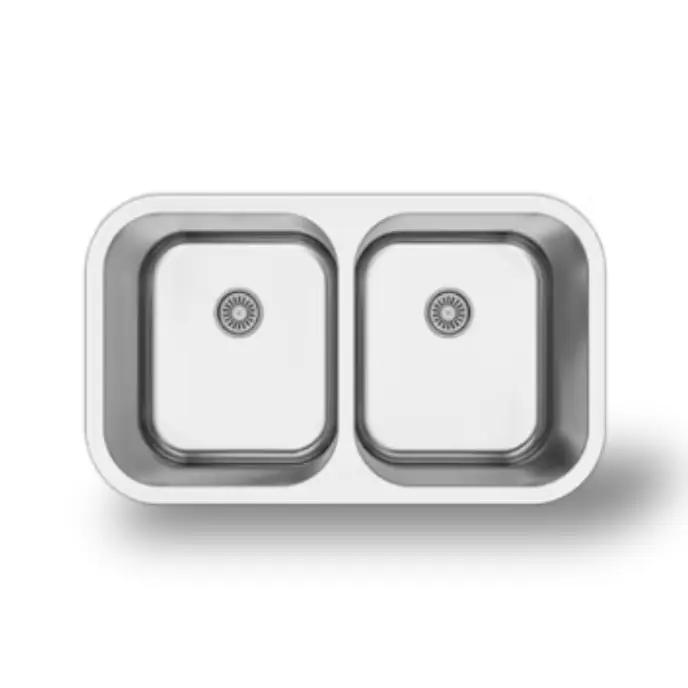 NEW Stainless Steel Undermount Kitchen Sink - 50/50 Undermount Kitchen Sink