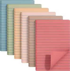 Mr. Pen- Lined Sticky Notes 4x6, 6 Pads, 60 Sheet/Pad, Vintage Colors, Colorful Sticky Notes with Lines, Sticky Note Pads, Mr Pen Sticky Notes, Stocky Notes for Bible Journaling