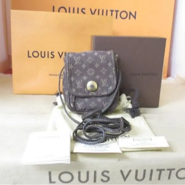 Pre-owned Louis Vuitton Denim Canvas Crossbody Bags Monogram Mini Run Cancun Crossbody Pouch J8062305