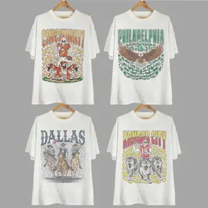 Retro Skeleton All Teams Football T-shirt, Gildan 5000 Unisex Crewneck Sport Classic T-Shirt All Teams Football, White Menswear Soft Tee