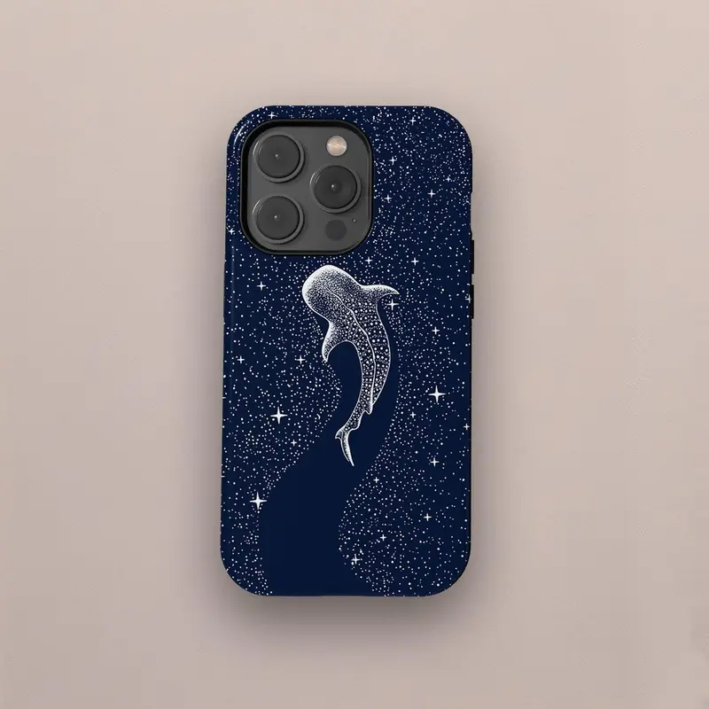 Ocean Animal Whale Shark Pattern Phone Case Applicable to iP15Promax ip14Pro mobile phone case 12 trendy brand 13 anti-fall cover 14Promax 15Pro cute Plus phonecase Accessories Acrylic casetify