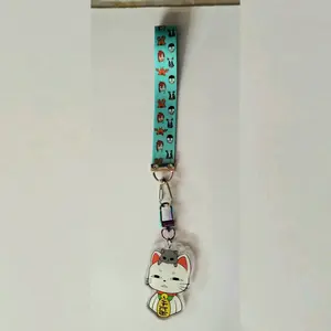 Turbo Granny DanDaDan Keychain Lanyard with Colorful Design and Character Clip