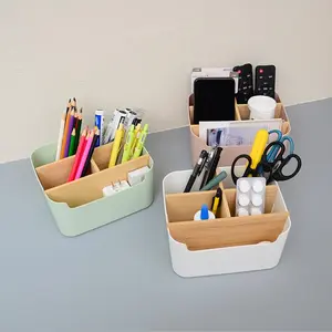 Desktop Storage Box for Cosmetics Snacks and Miscellaneous Items, Thickened Large Capacity Home Living Room Multi-Color Organizer, Stationary Organizer Holder, Table Organizers, Desk Accessories