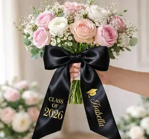 Custom Graduation Ribbon – Personalized Name, Class of 2026 Grad Ribbon, Graduation Gift Decoration