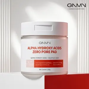 GNMN Alpha Hydroxy Acids Zero Pore Pad with Glycolic Acid Pore-Minimizing Wet Compress Cotton Pads 220g