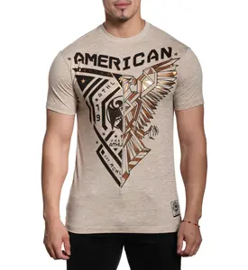 American Fighter Men's Hayward Short Sleeve T-Shirt with Neo Tetris Copper Foil Graphic - Cotton Polyester Streetwear Top