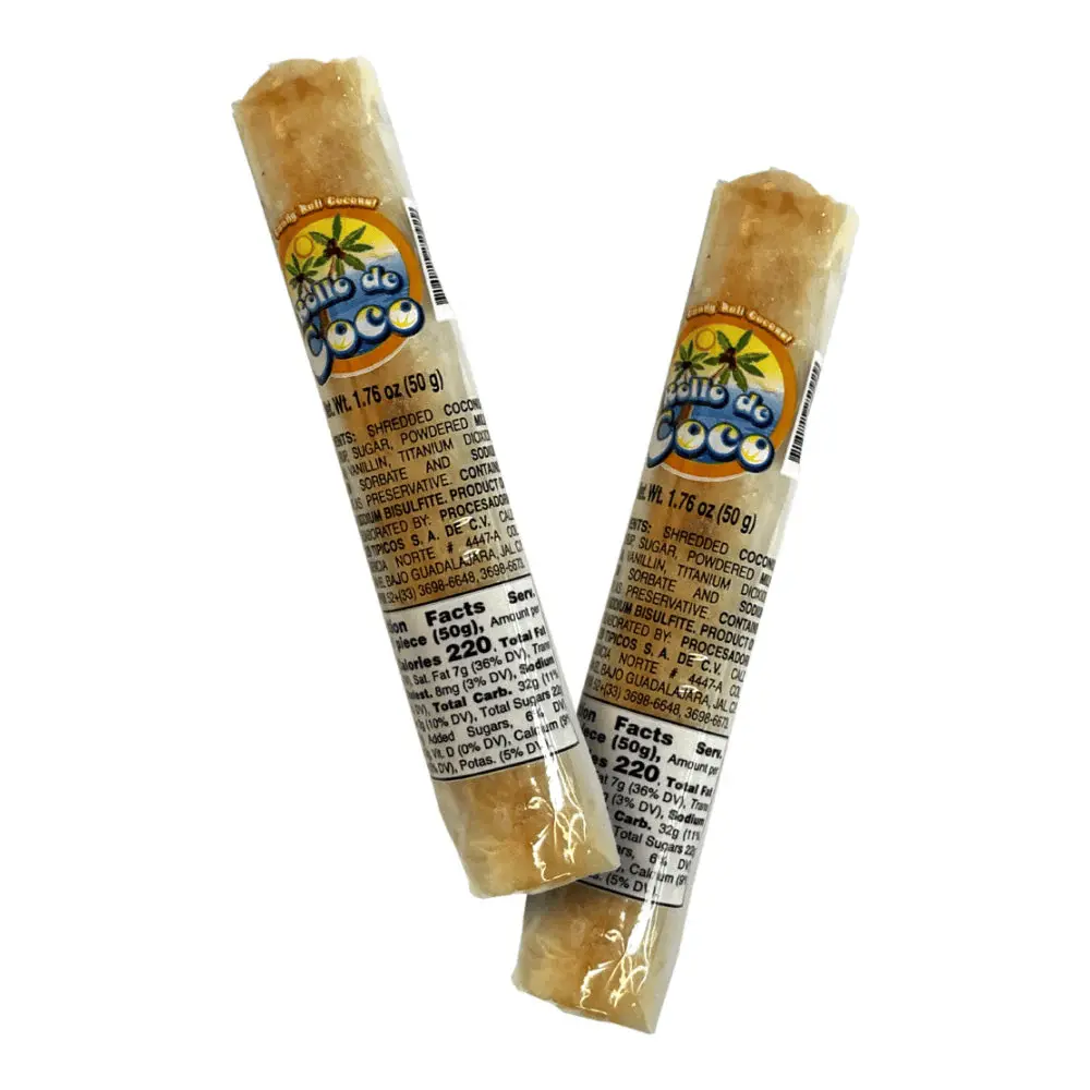 coconut tobacco sweet Rollo de Coco Coconut Candy Roll - Traditional Mexican Coconut Candy Sweet  Snack 10 Pieces