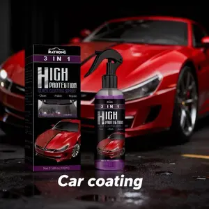 Nano Ceramic Coating 1-Minute Ceramic Spray: DIY Pro Shine! Water Beading Magic for Cars & RVs Auto Detailing Ceramic Car Coating and Decontamination Wax polish spray