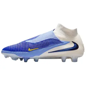 Nike Phantom Elite Football Cleats: Lightweight Comfortable Durable Unisex Blue White Trending Shoes, House White Official Shoes to Get / Maison Mihara