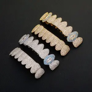 New best-selling trend hip-hop zircon men's braces personalized fashion braces Christmas cool dental accessories hipster rap accessories braces exquisite elegant temperament jewelry cool braces.