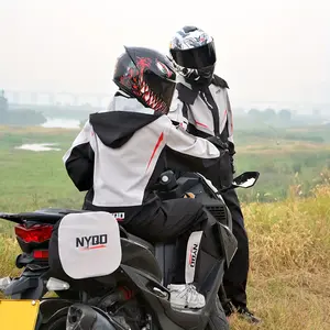 Motorcycle Rider Raincoat, Packable Lightweight Adjustable Belt Cover, Internal Pocket, Hooded Jacket and Pants, Unisex Outdoor Activities