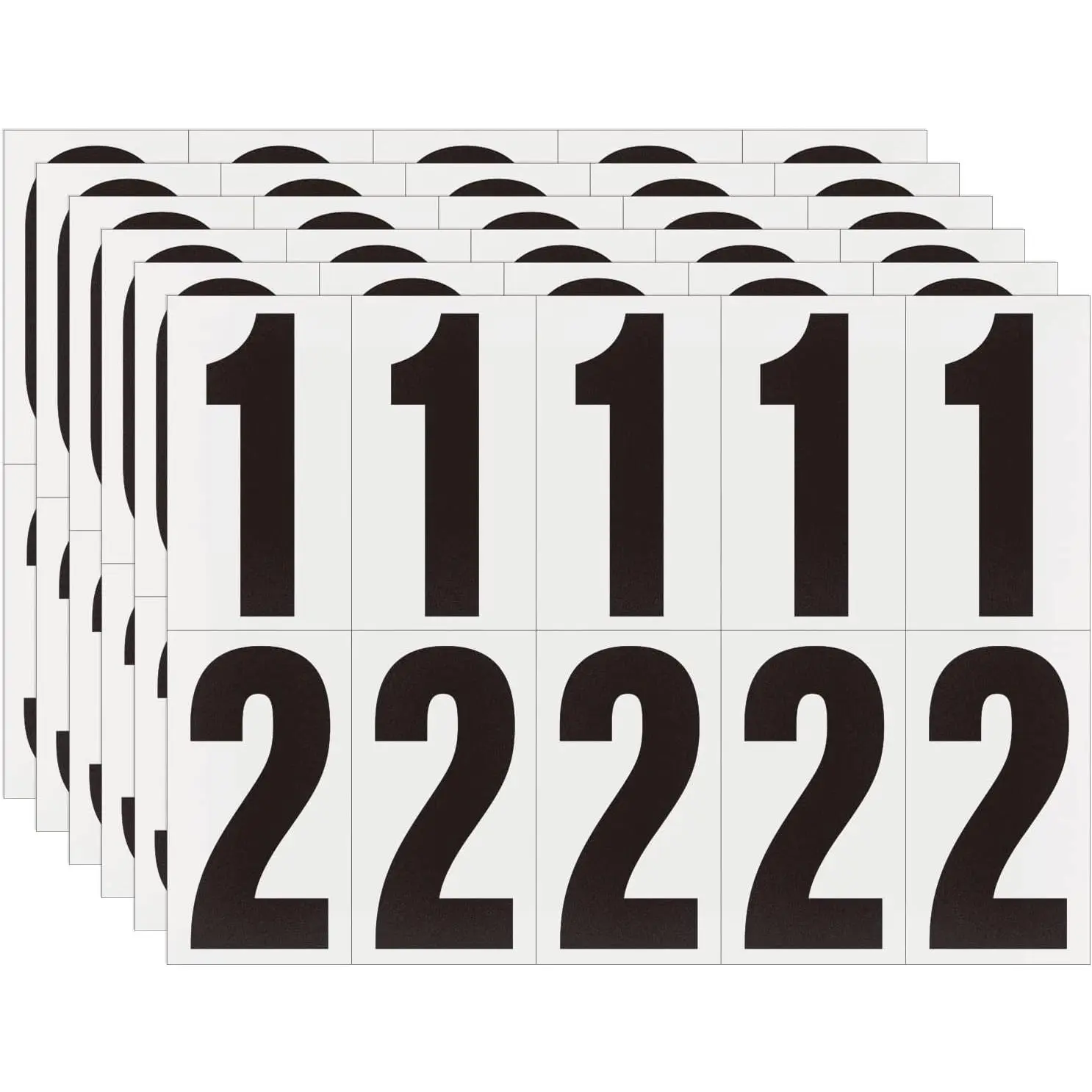 4 Inch Adhesive Numbers for Mailbox, House Numbers, Reflective Number Sticker, Mailbox Decals, Address Number, Trash Cans Decal, for Outside (60 PCS)