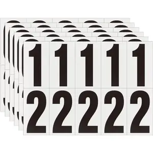 4 Inch Adhesive Numbers for Mailbox, House Numbers, Reflective Number Sticker, Mailbox Decals, Address Number, Trash Cans Decal, for Outside (60 PCS)