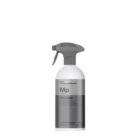 Koch Chemie MotorPlast MP Engine Compartment Restorer | Moisture Displacing Satin Look on Rubber and Plastic | Quick Wipe Application After Wash | Non Slip Dry Touch Appearance | 500 Milliliters
