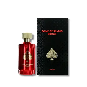 Game Of Spades Rouge Eau De Parfum 3.4FL.OZ Amber Oud Aromatic Woody Fragrance Long Lasting Perfumes