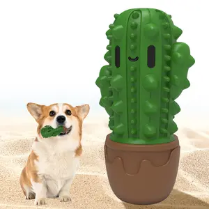 Dog Chew Toys for Aggressive Chewers - Indestructible Dog Toy Interactive Chew Made of Rubber, Cactus Shaped Tough Dog Toys & Long Lasting Dog Chews, Durable Chew to Keep Your Dog Busy