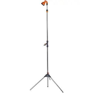 Portable Poolside Outdoor Shower with on/off Valve and Tripod Stand