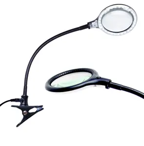Brightech Lightview Pro Flex - Hands Free, Magnifying Glass Desk Lamp for Close Work
